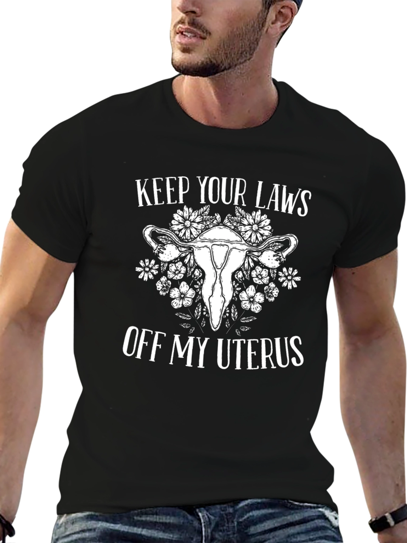 Feminist Slogan Tee: Keep Your Laws Off My Uterus