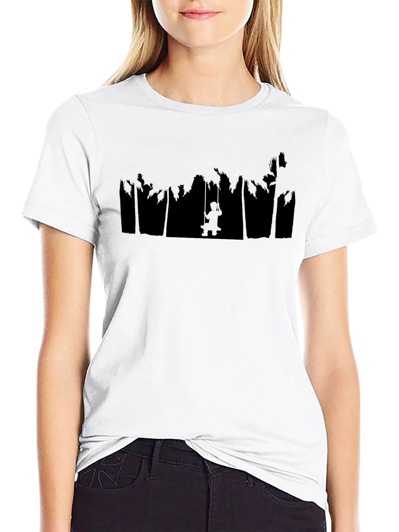 Palm Tree Swing Graphic T-Shirt
