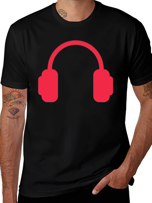 Headphones Graphic Tee - Black