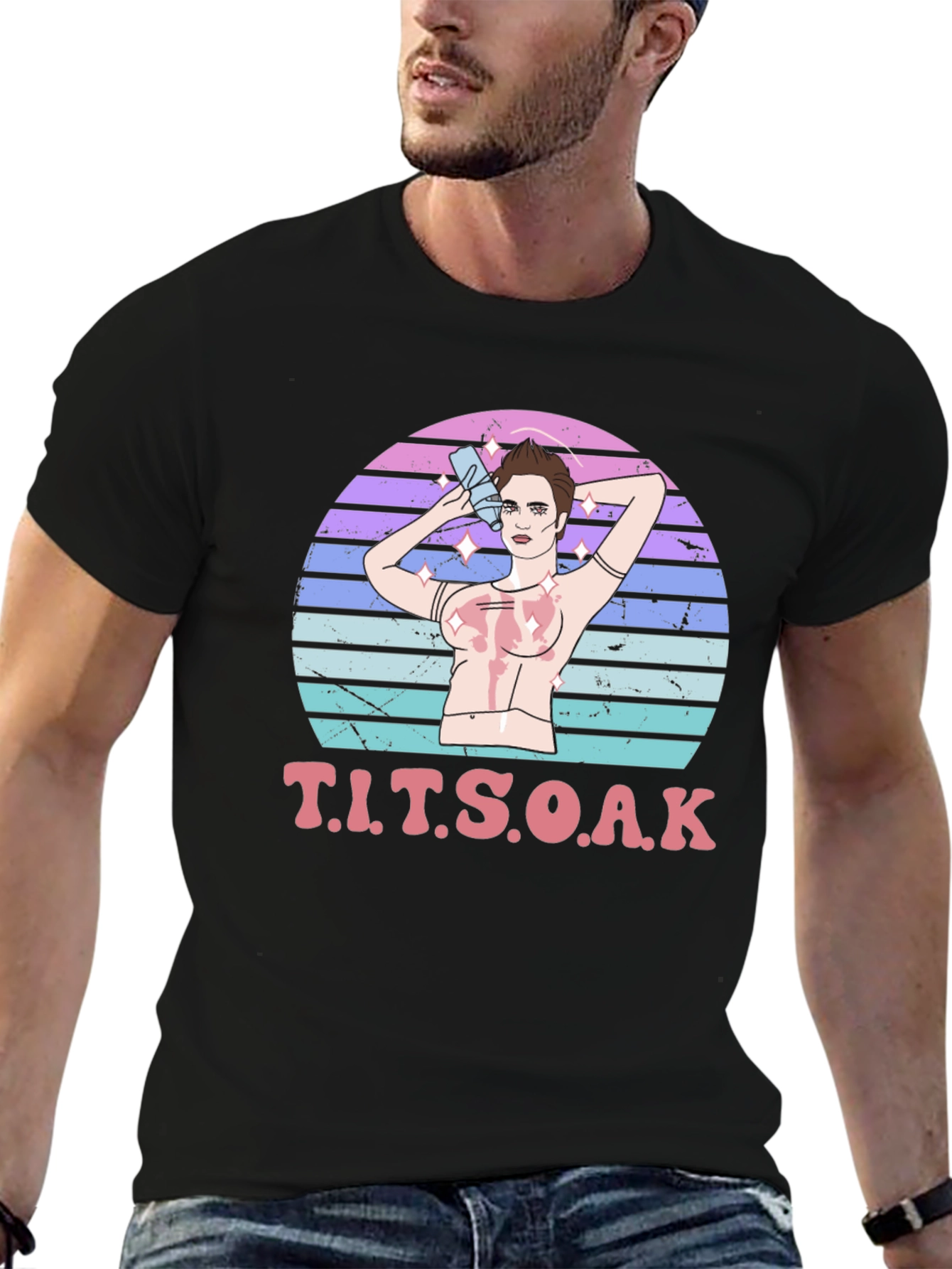T.I.T.S.O.A.K Black Graphic T-Shirt