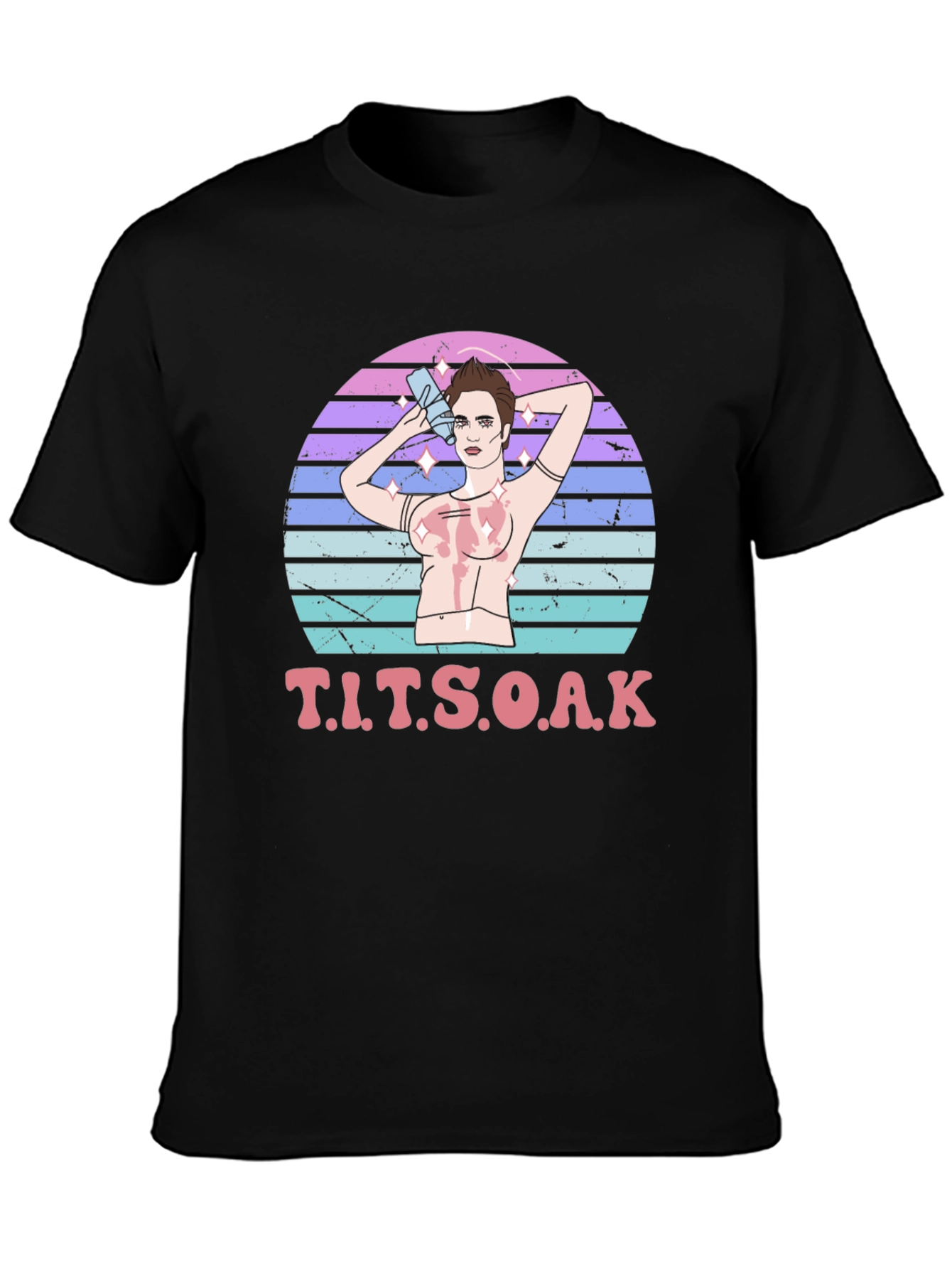 T.I.T.S.O.A.K Black Graphic T-Shirt