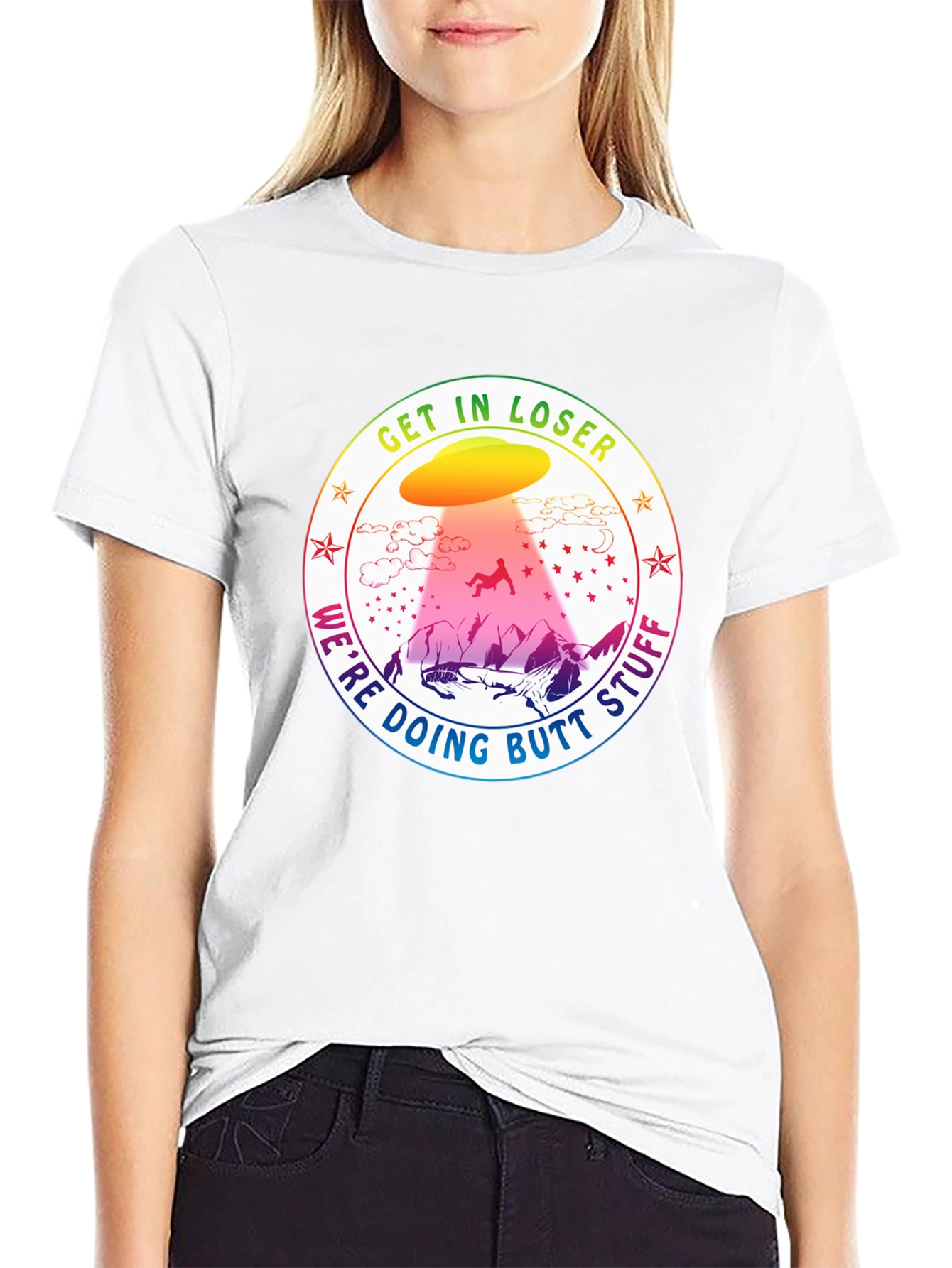 Get In Loser UFO Abduction T-Shirt