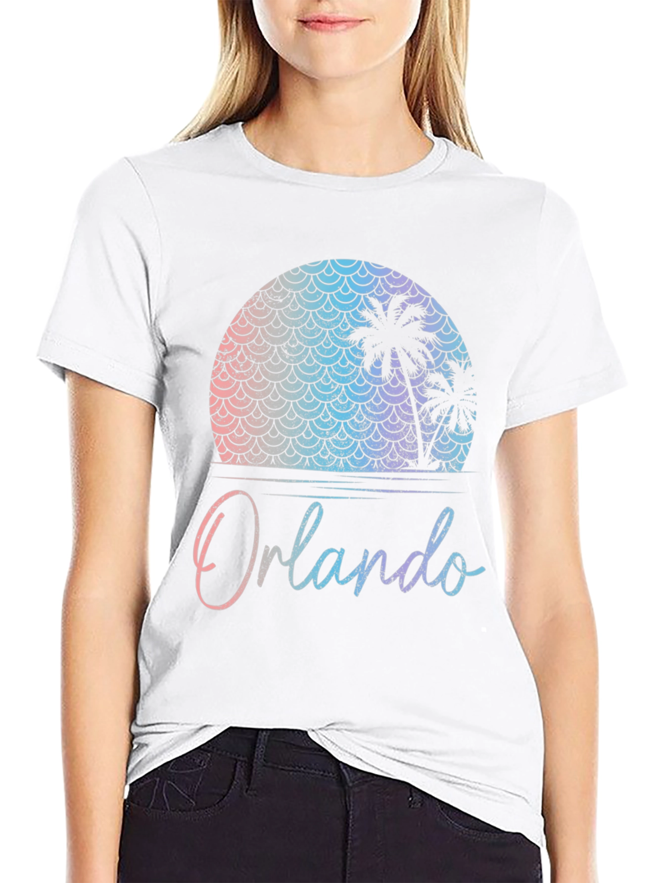 Orlando Palm Tree Sunset Graphic T-Shirt