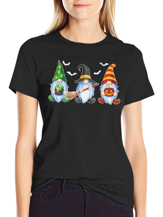 Halloween Gnomes Black T-Shirt