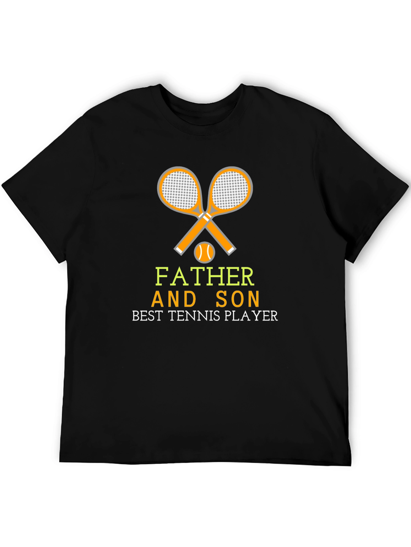 Father and Son Tennis Player Graphic T-Shirt