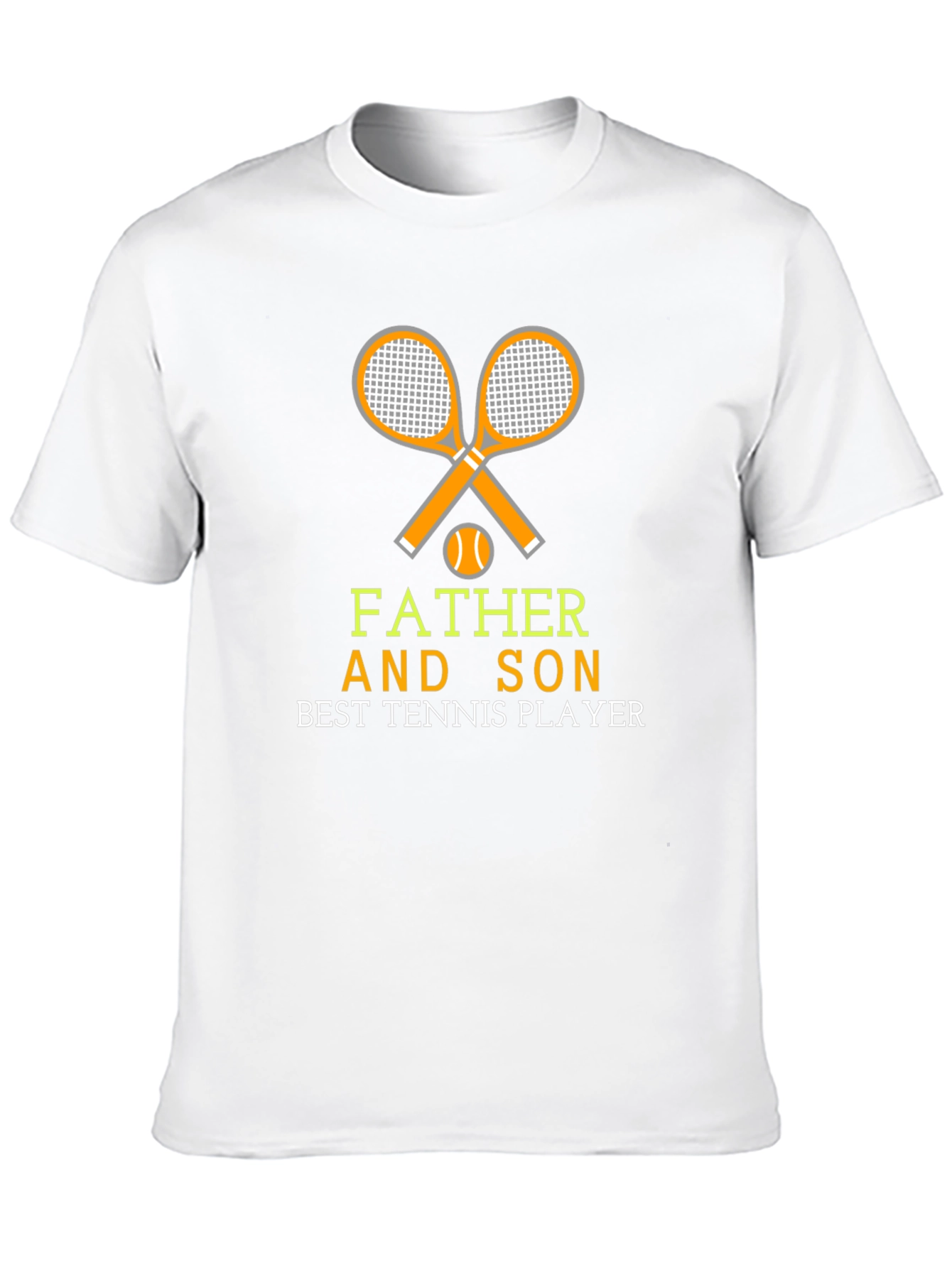 Father and Son Tennis Player Graphic T-Shirt