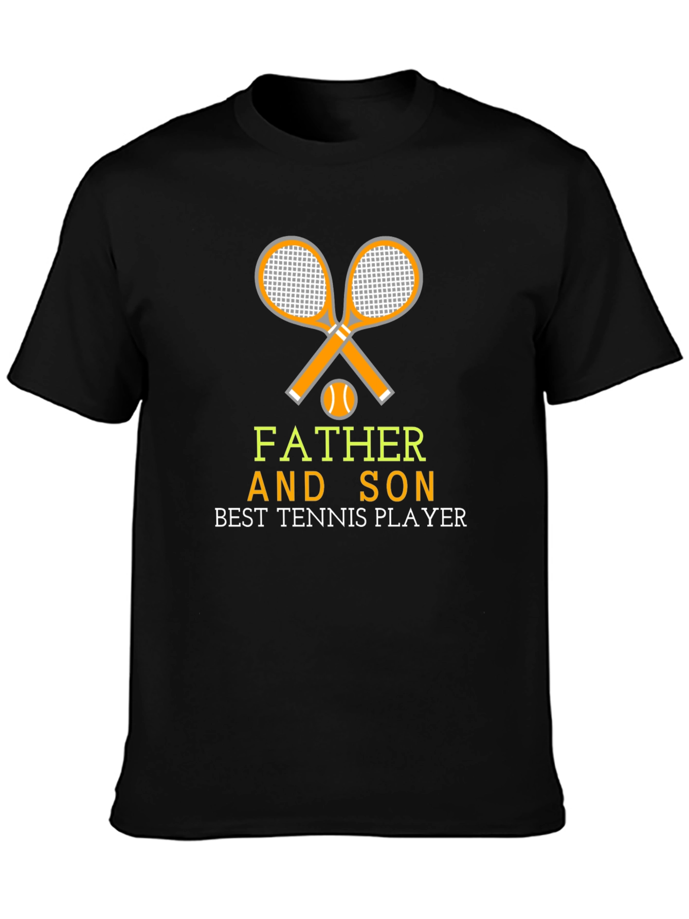 Father and Son Tennis Player Graphic T-Shirt