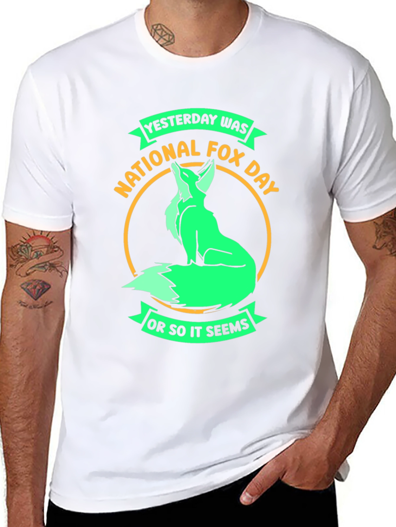 National Fox Day T-Shirt - Funny Sarcastic Tee