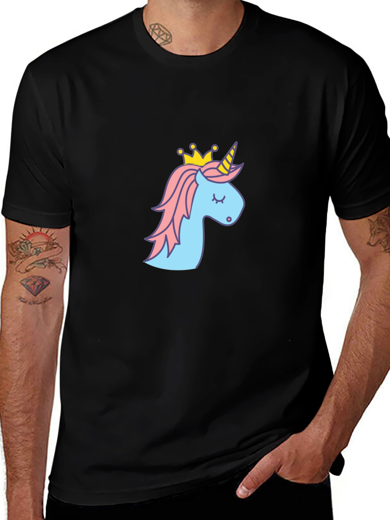 Unicorn Crown T-Shirt - Black