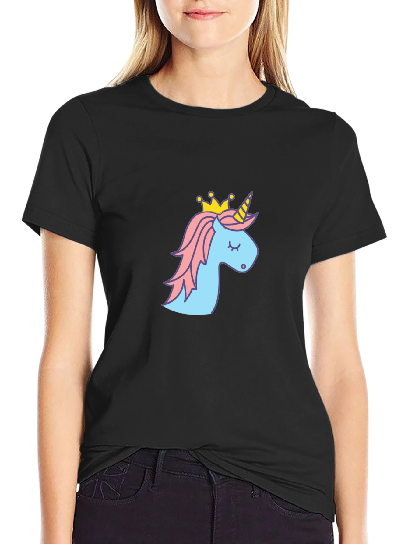 Unicorn Crown T-Shirt - Black
