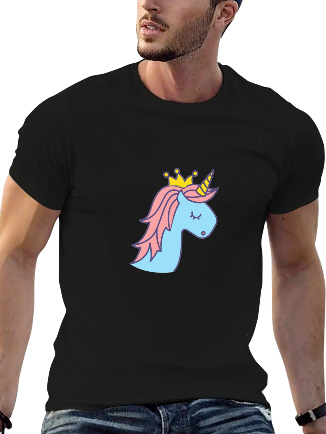 Unicorn Crown T-Shirt - Black