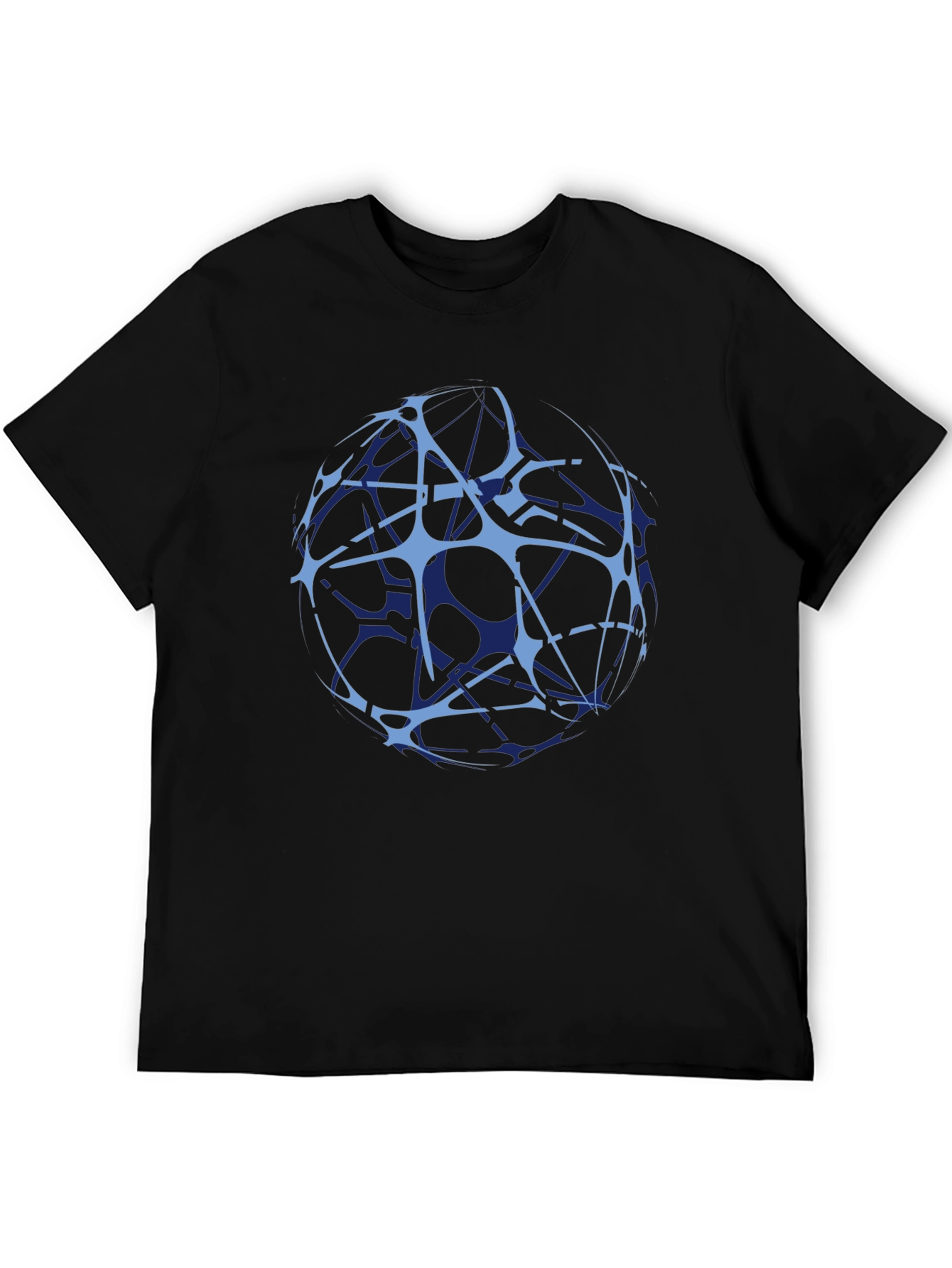 Abstract Globe Graphic Black T-Shirt