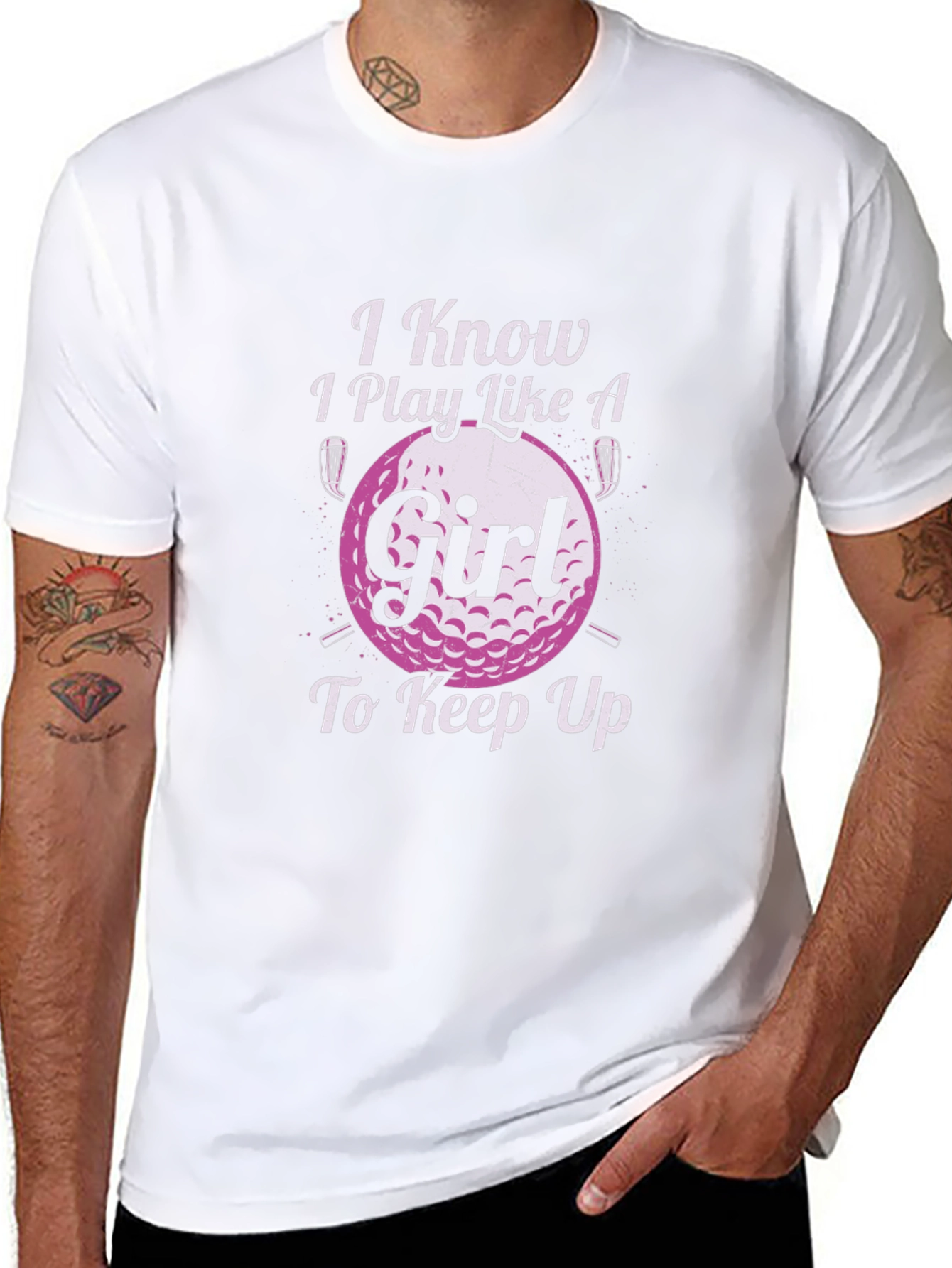 I Know I Play Like A Girl Golf T-Shirt