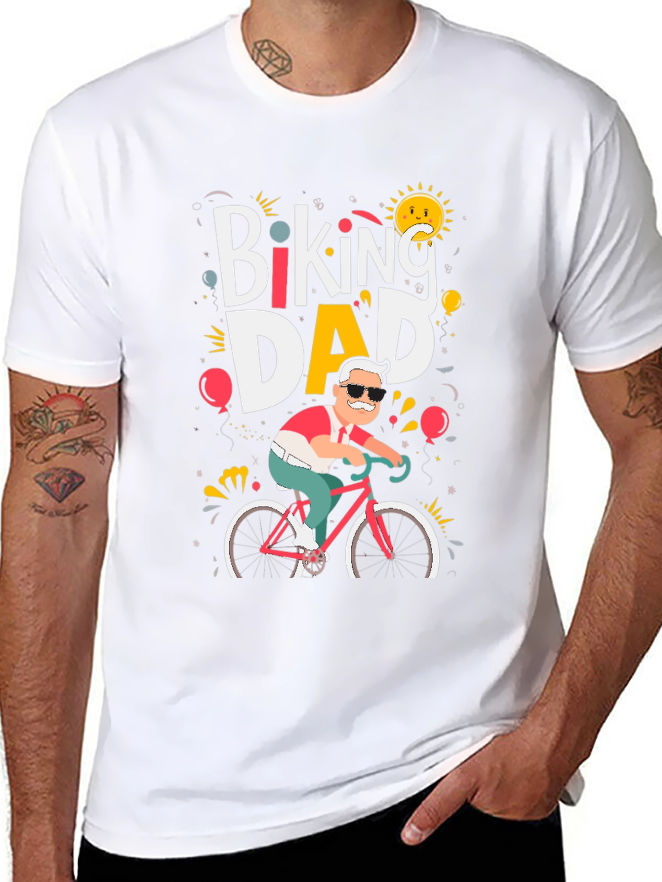 Biking Dad T-Shirt - Cycling Fathers Day Tee