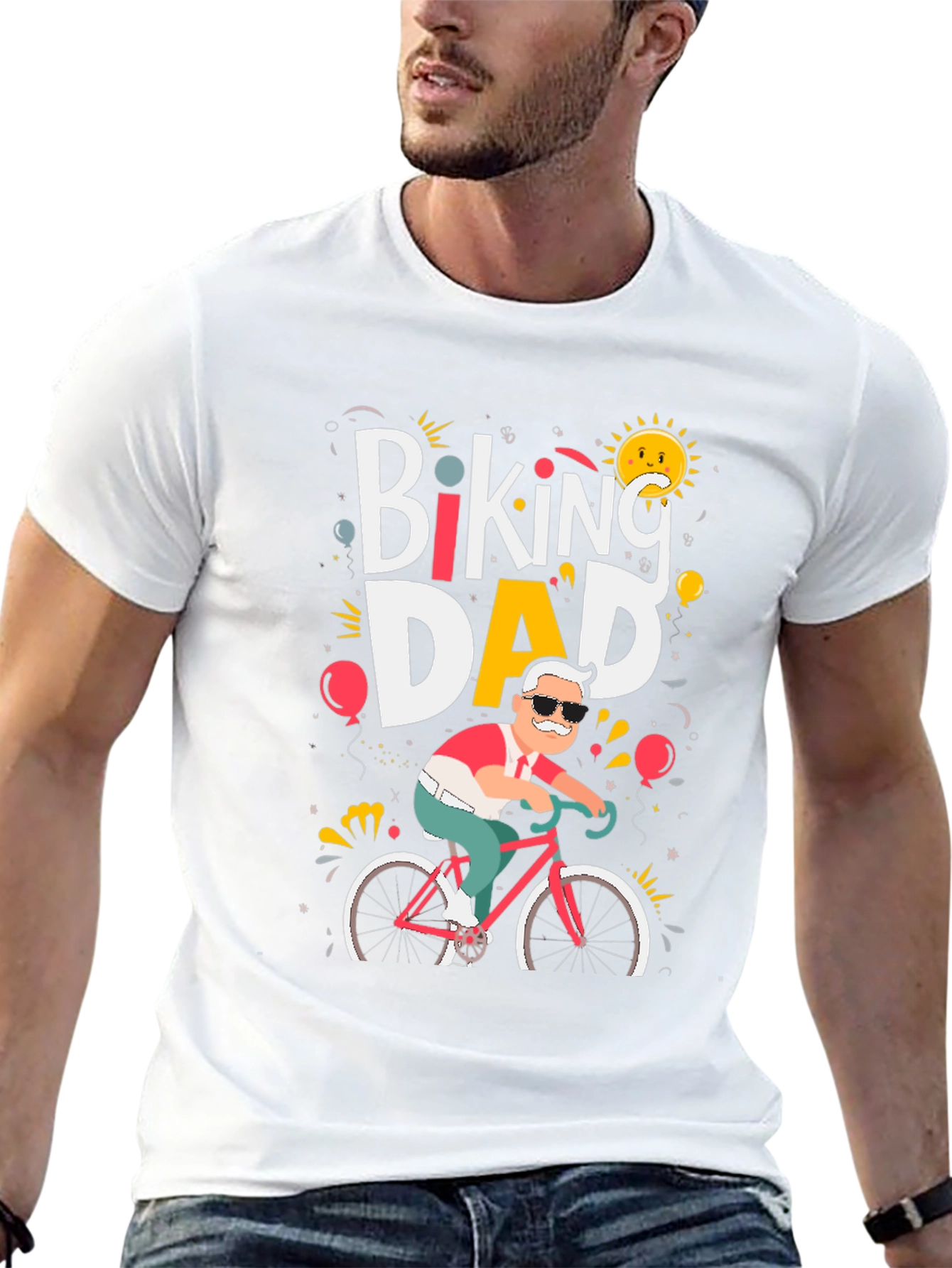 Biking Dad T-Shirt - Cycling Fathers Day Tee