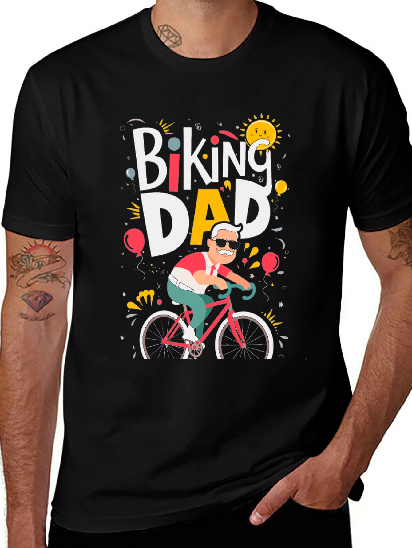 Biking Dad T-Shirt - Cycling Fathers Day Tee