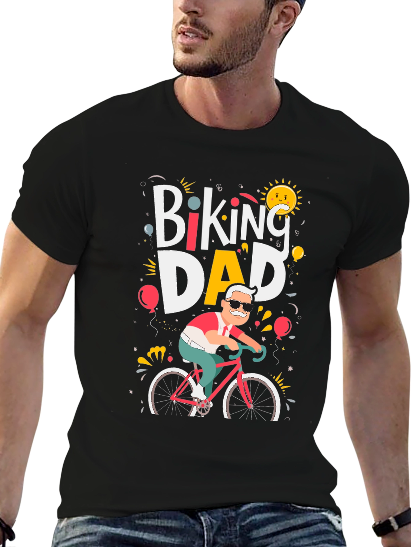 Biking Dad T-Shirt - Cycling Fathers Day Tee