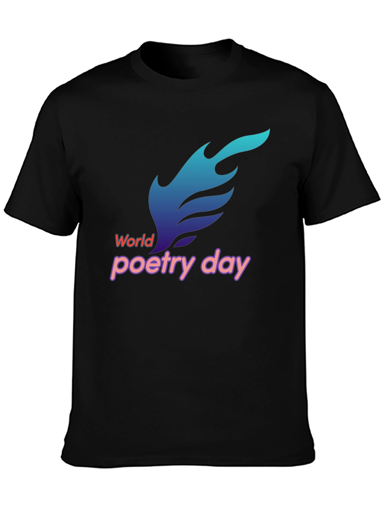 World Poetry Day Black T-Shirt