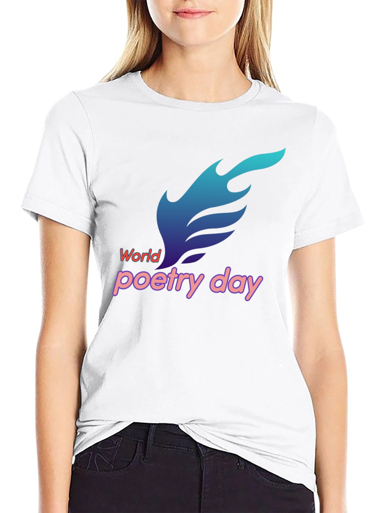World Poetry Day Black T-Shirt