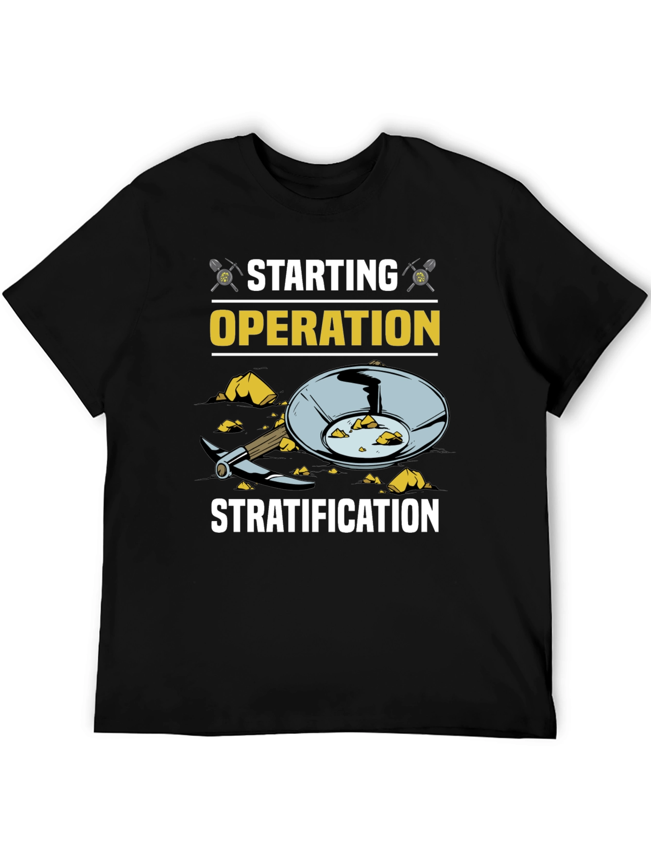Starting Operation Stratification Black T-Shirt