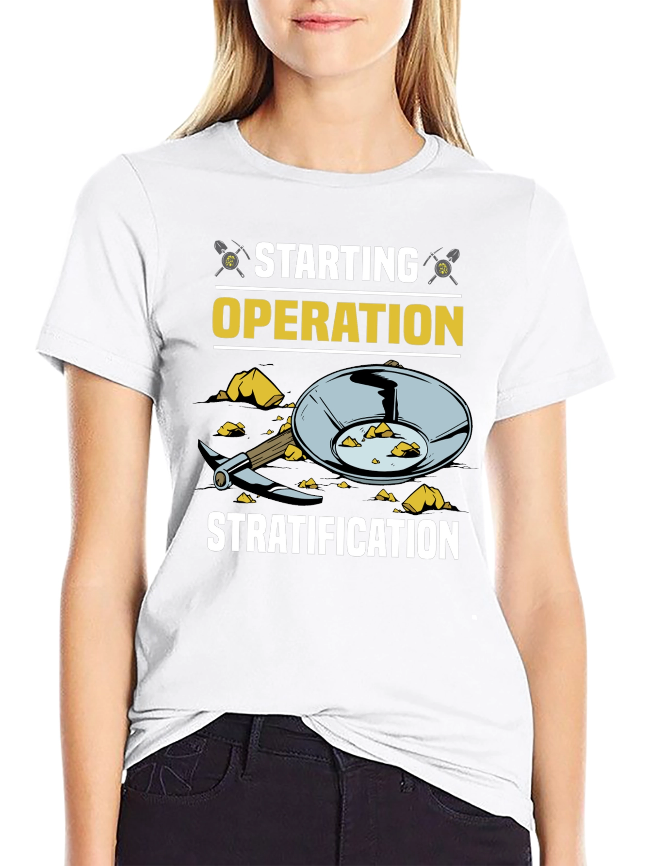 Starting Operation Stratification Black T-Shirt