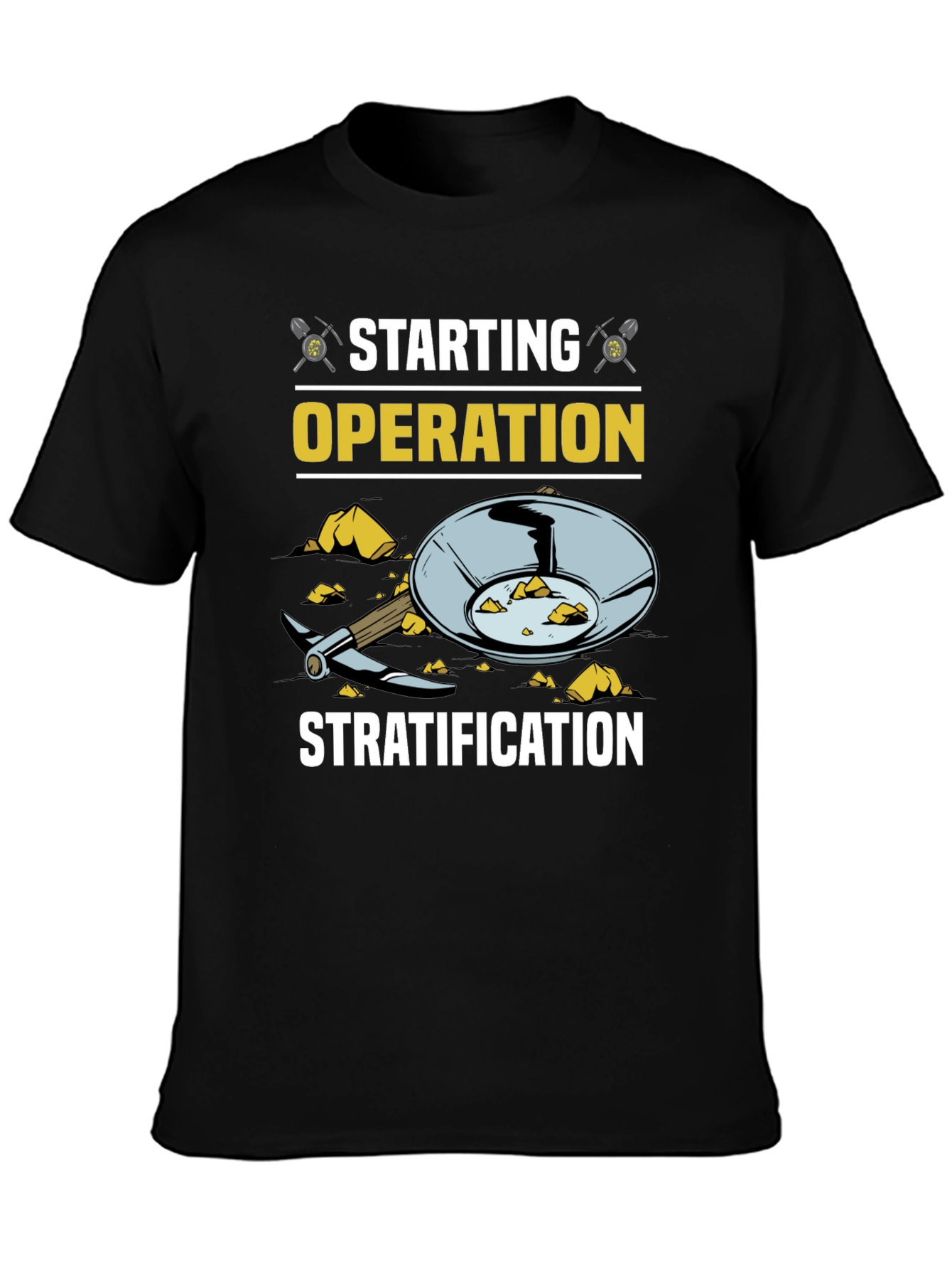 Starting Operation Stratification Black T-Shirt