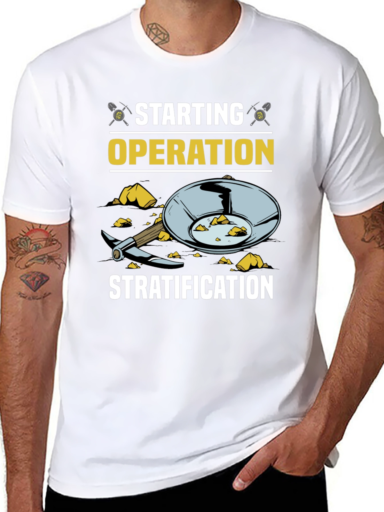 Starting Operation Stratification Black T-Shirt