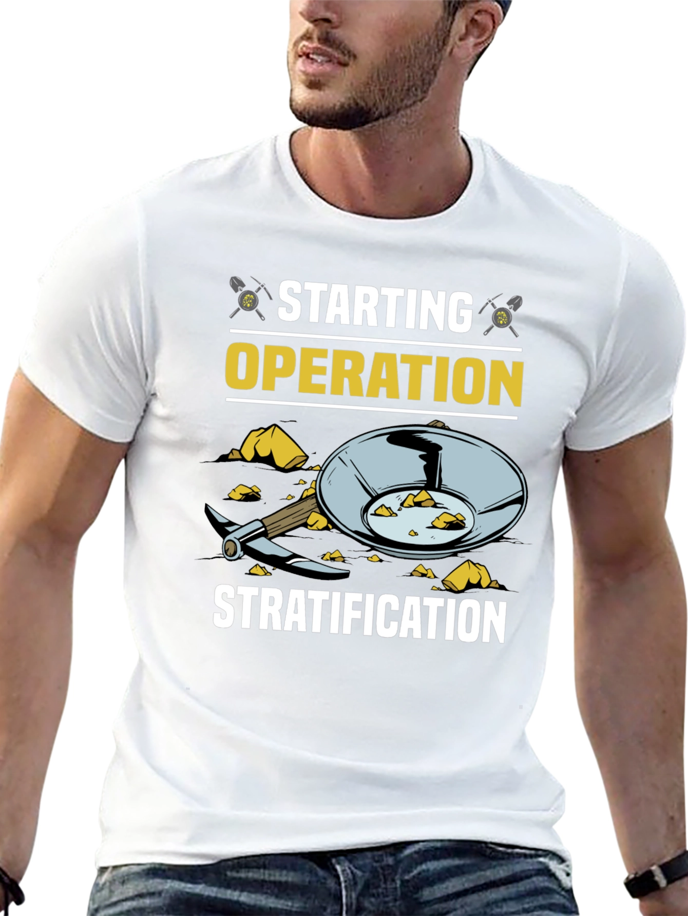 Starting Operation Stratification Black T-Shirt