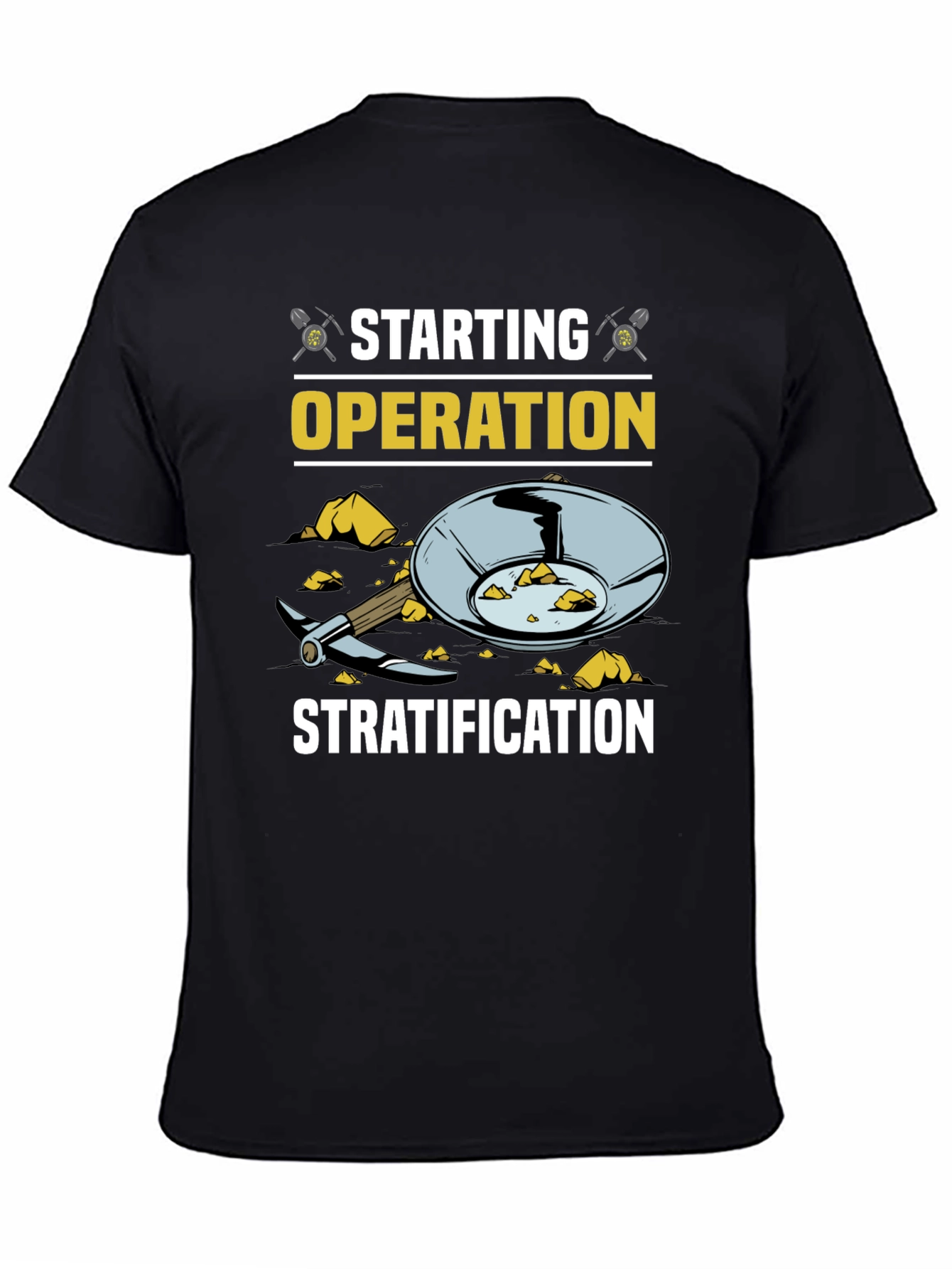 Starting Operation Stratification Black T-Shirt