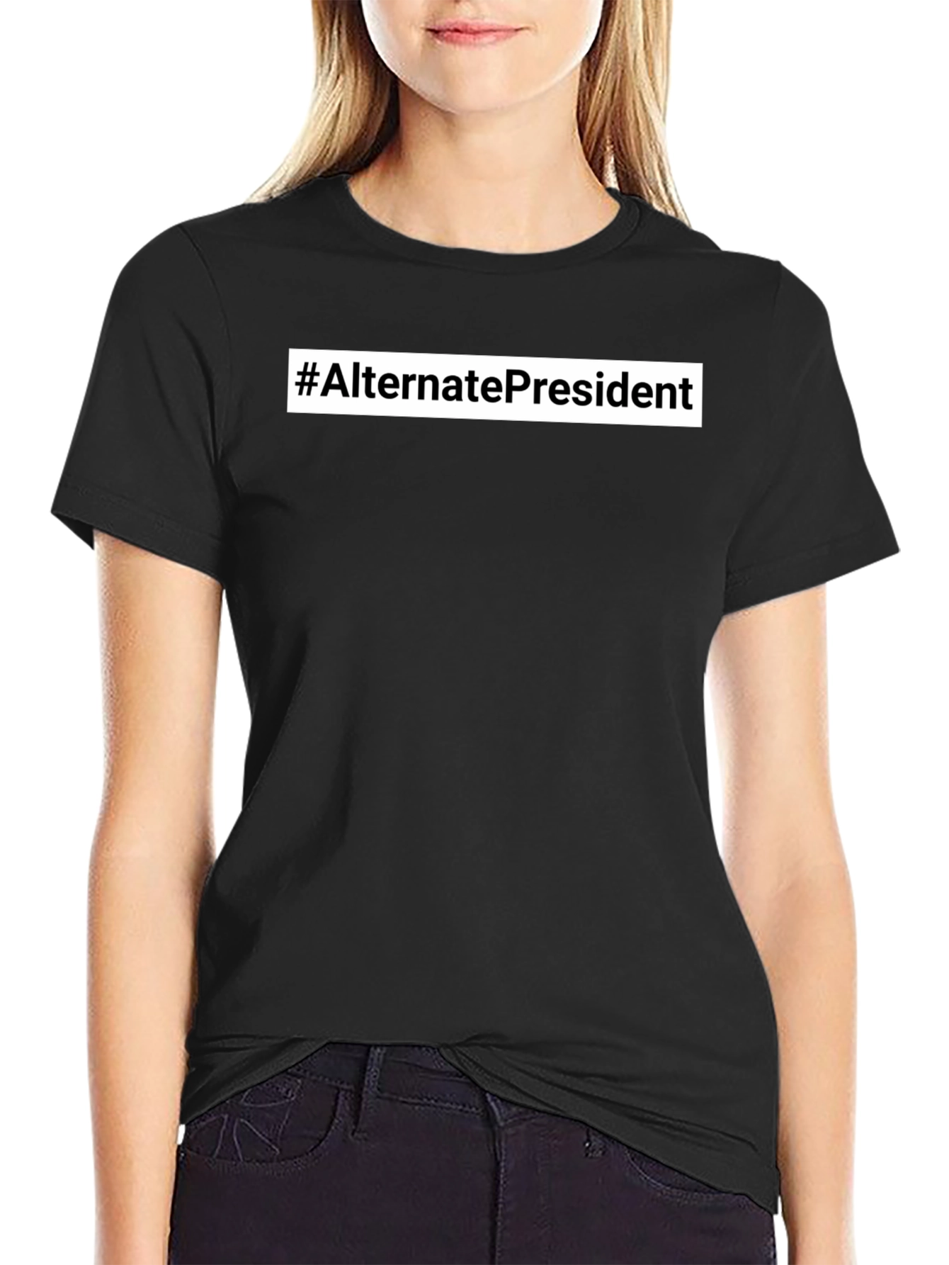 #AlternatePresident Black Graphic Tee - Bold Statement Shirt