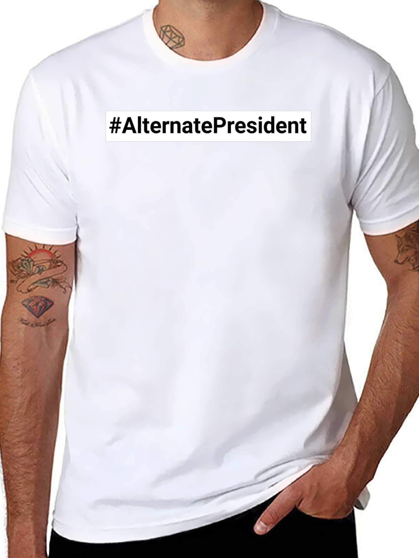 #AlternatePresident Black Graphic Tee - Bold Statement Shirt