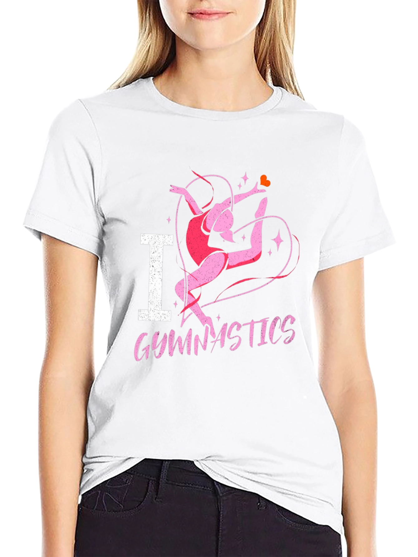 I Heart Gymnastics Black T-Shirt