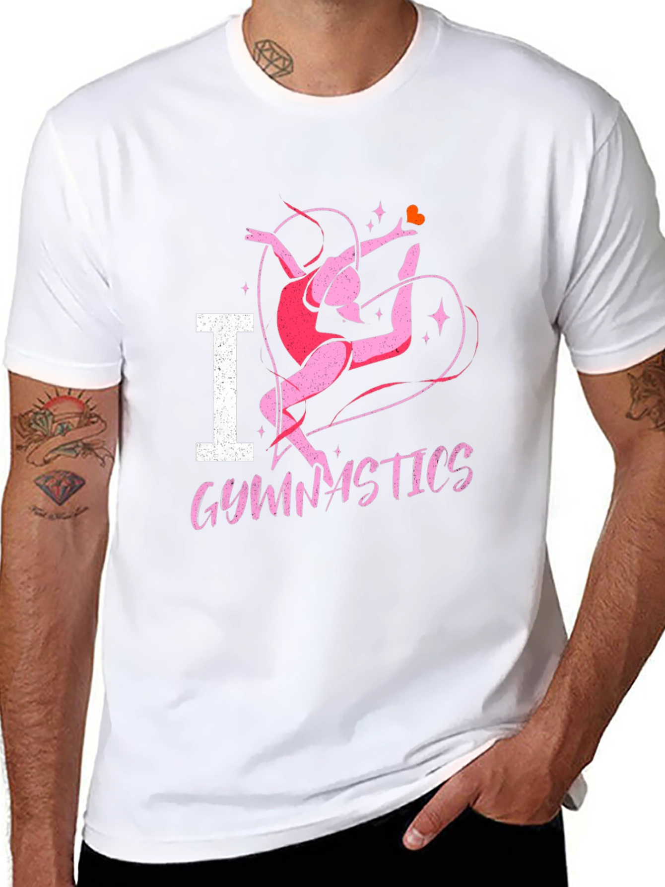 I Heart Gymnastics Black T-Shirt