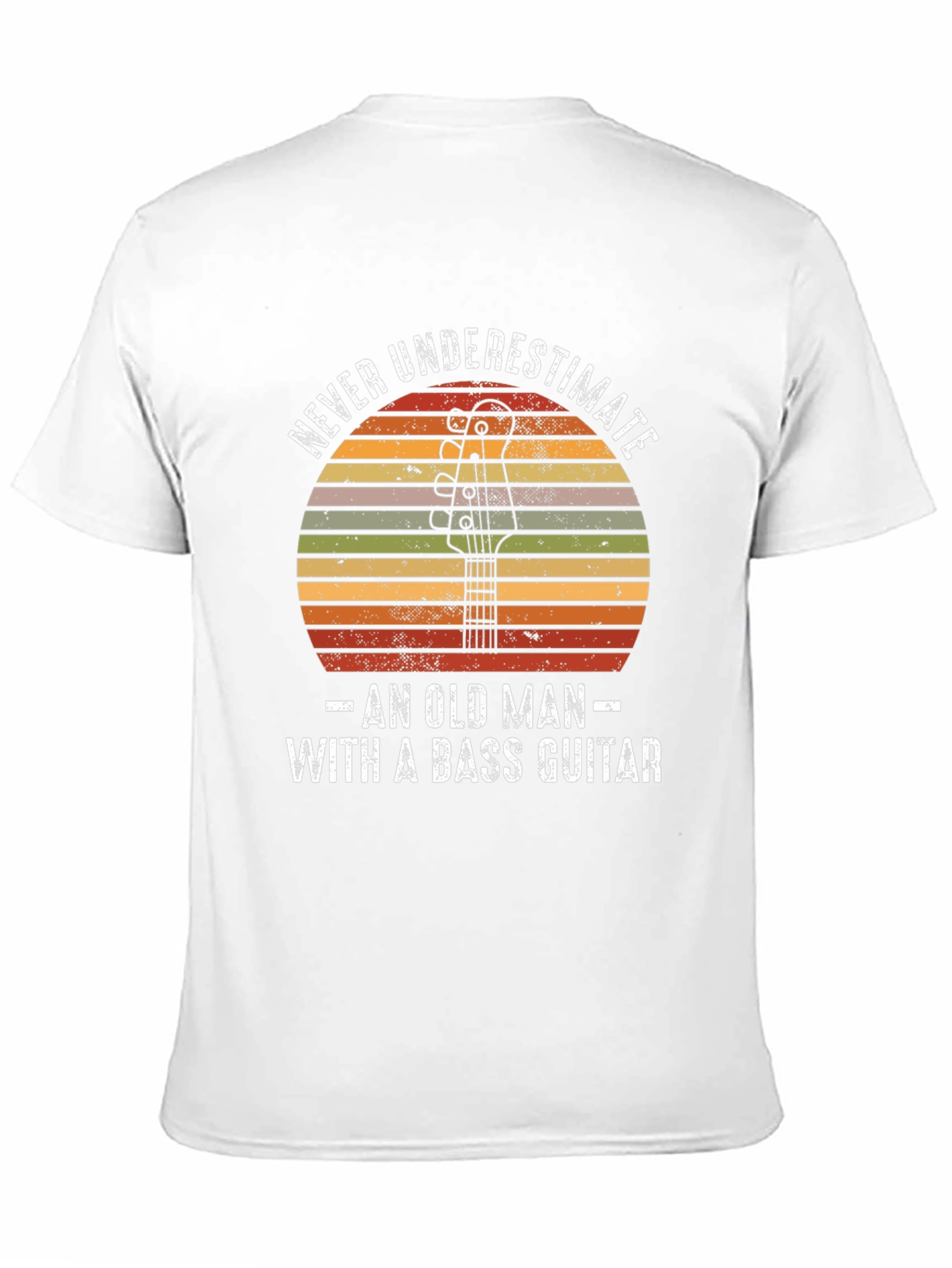 Never Underestimate Bass Guitar Old Man T-Shirt