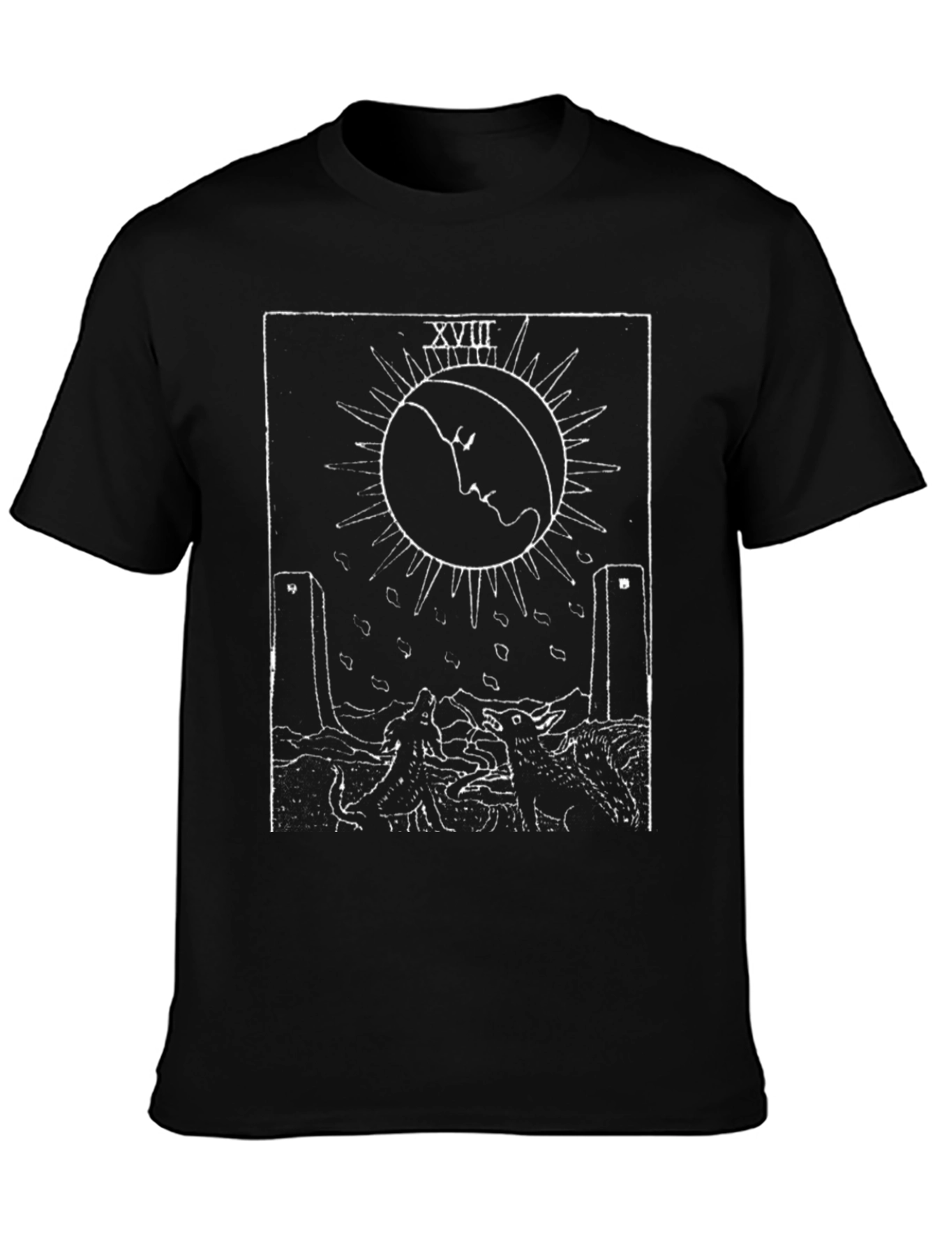 The Moon Tarot Card T-Shirt - Occult Design Tee
