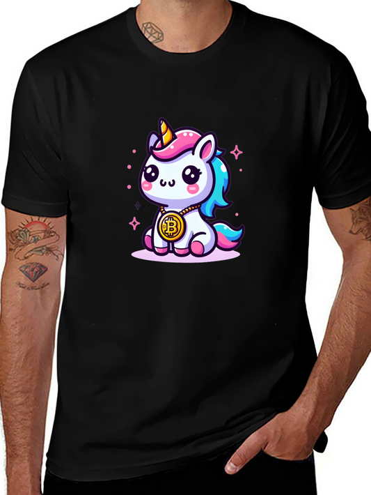 Bitcoin Unicorn Graphic Tee - Crypto Cute