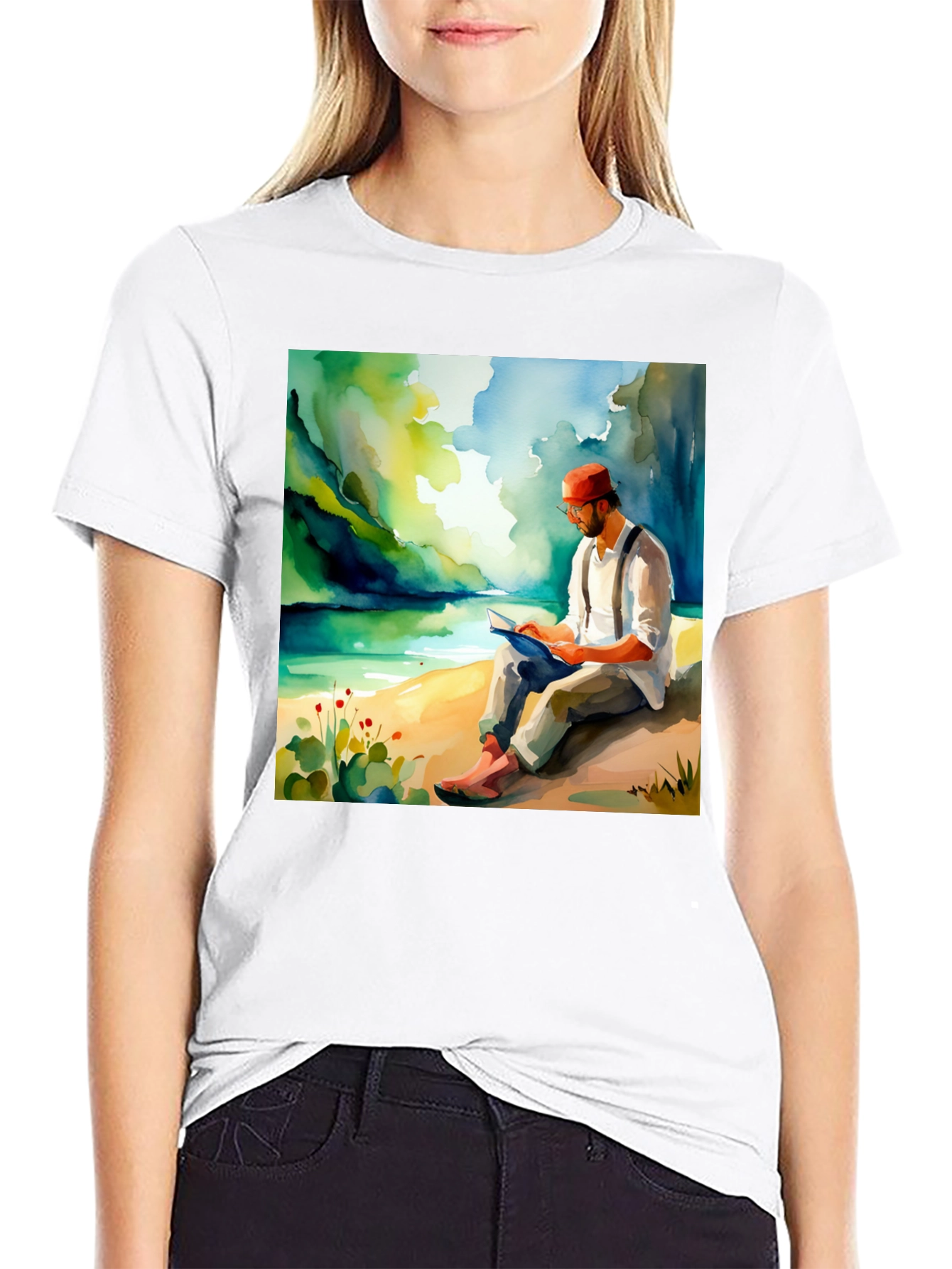 Literary Lake View Graphic Tee
