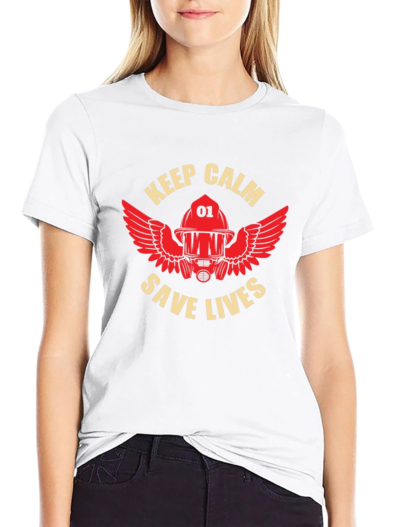 Keep Calm Save Lives Firefighter T-Shirt
