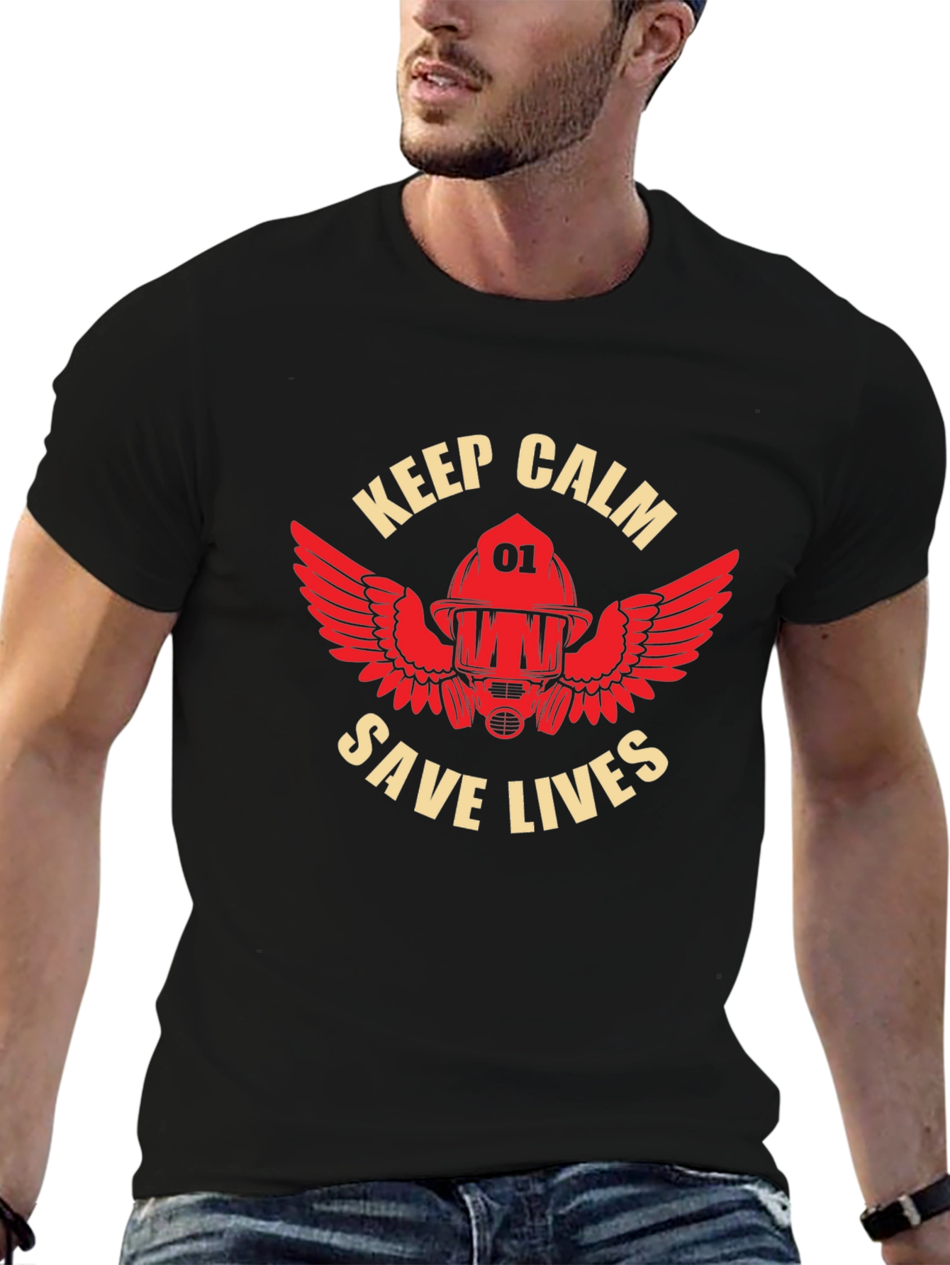 Keep Calm Save Lives Firefighter T-Shirt