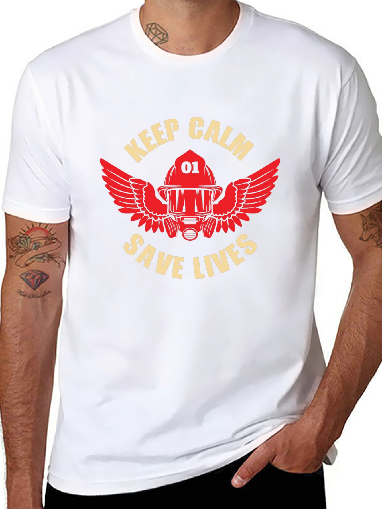 Keep Calm Save Lives Firefighter T-Shirt