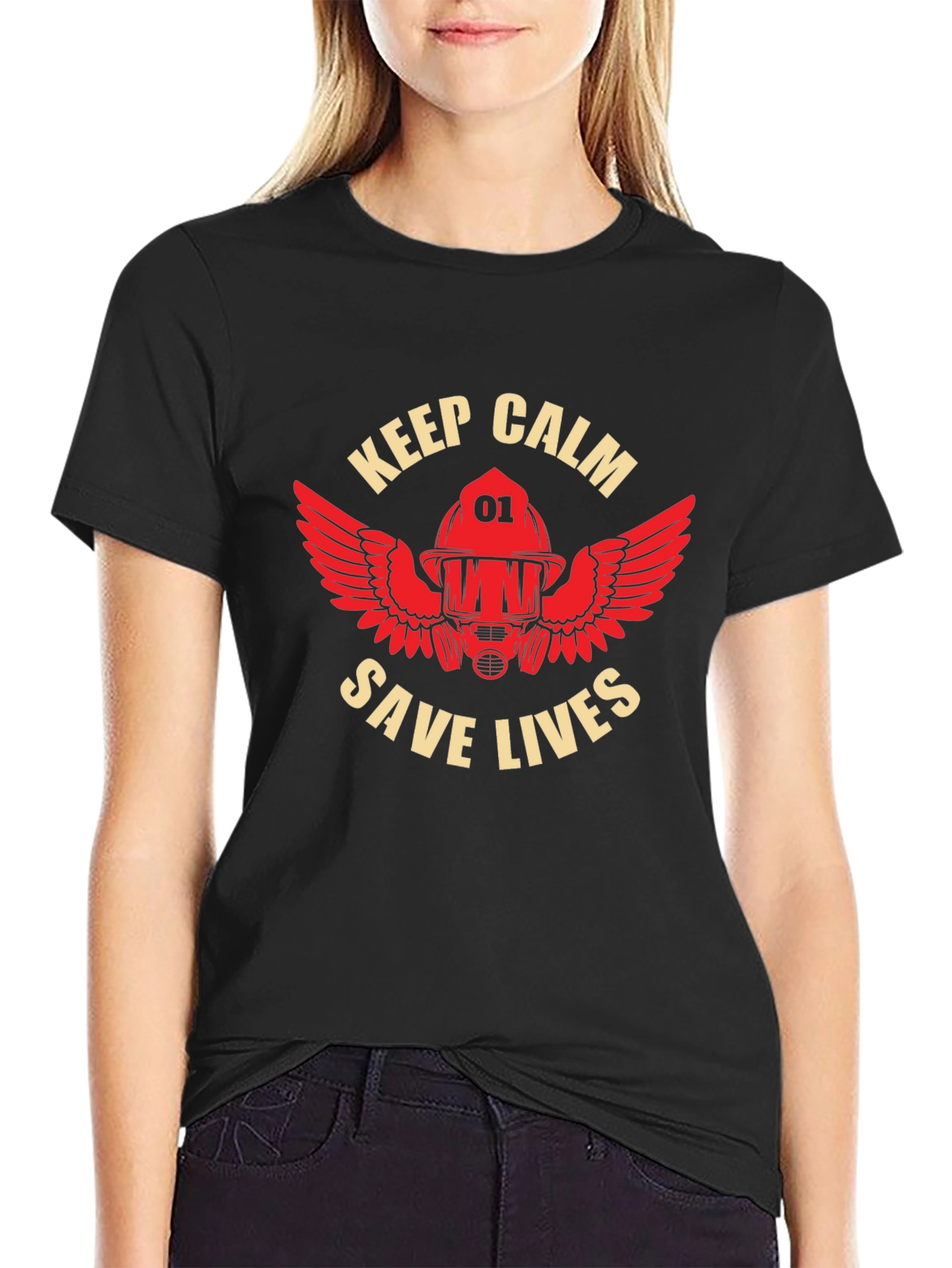 Keep Calm Save Lives Firefighter T-Shirt
