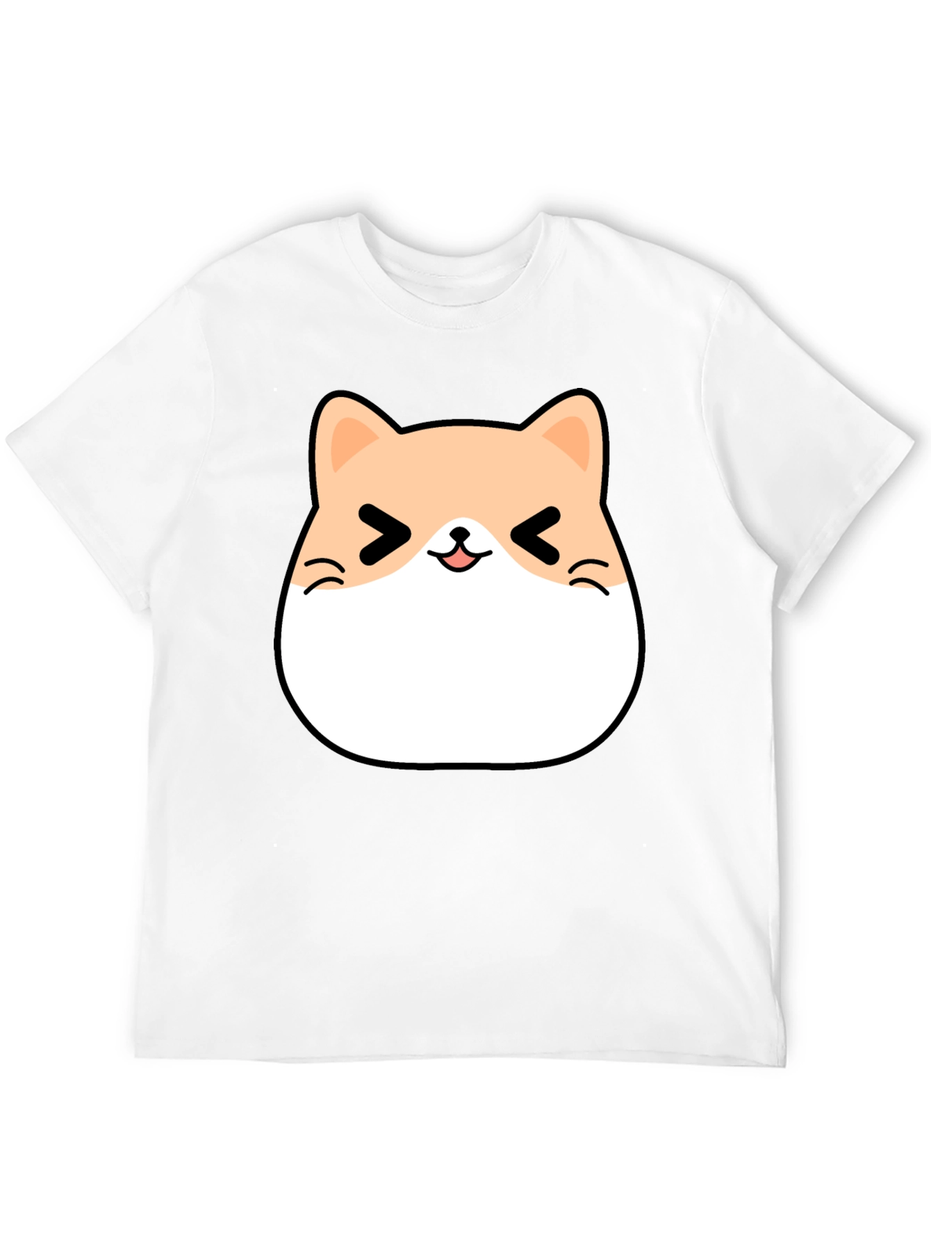 Kawaii Cat Graphic Tee - Unisex Black T-Shirt