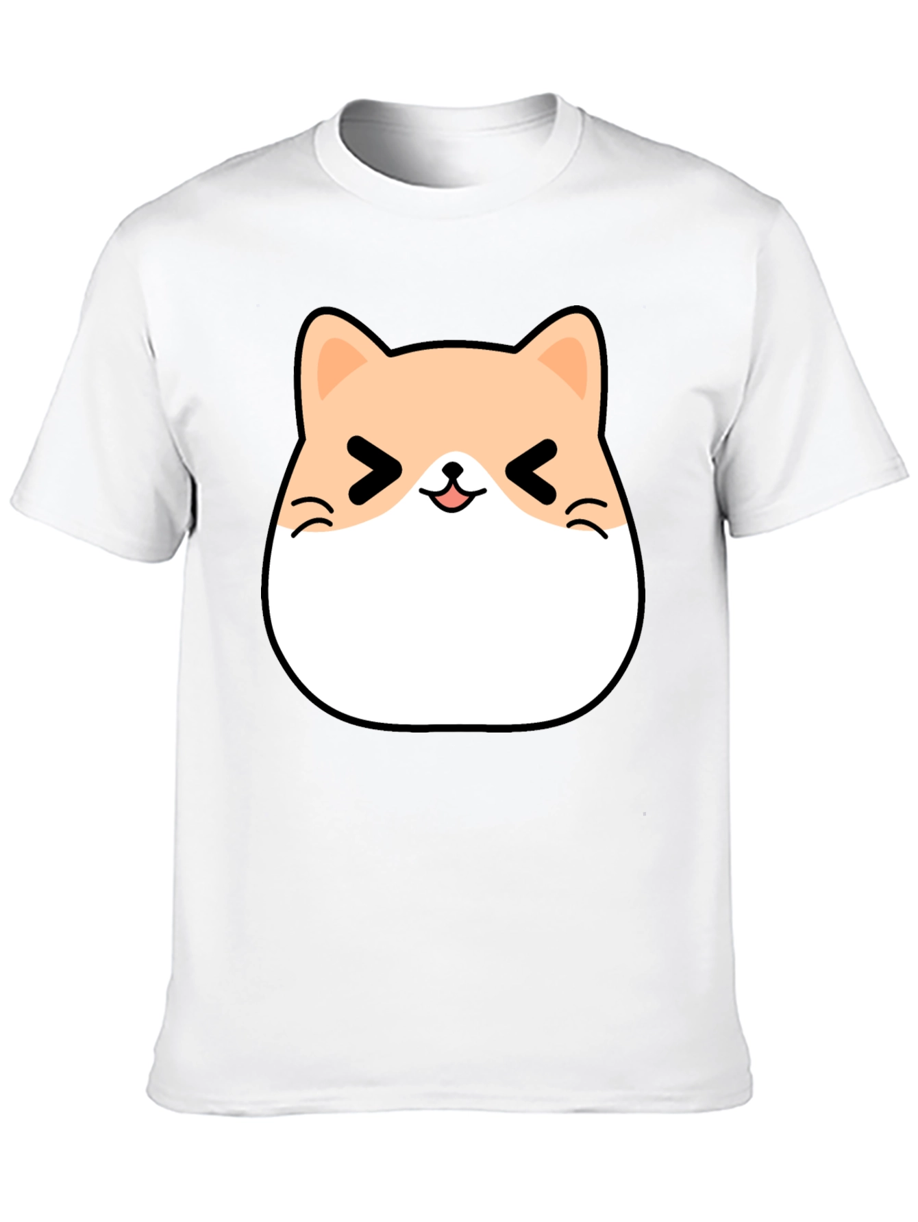 Kawaii Cat Graphic Tee - Unisex Black T-Shirt