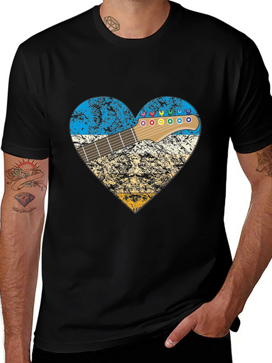 Guitar Heart T-Shirt - Music Lover Tee
