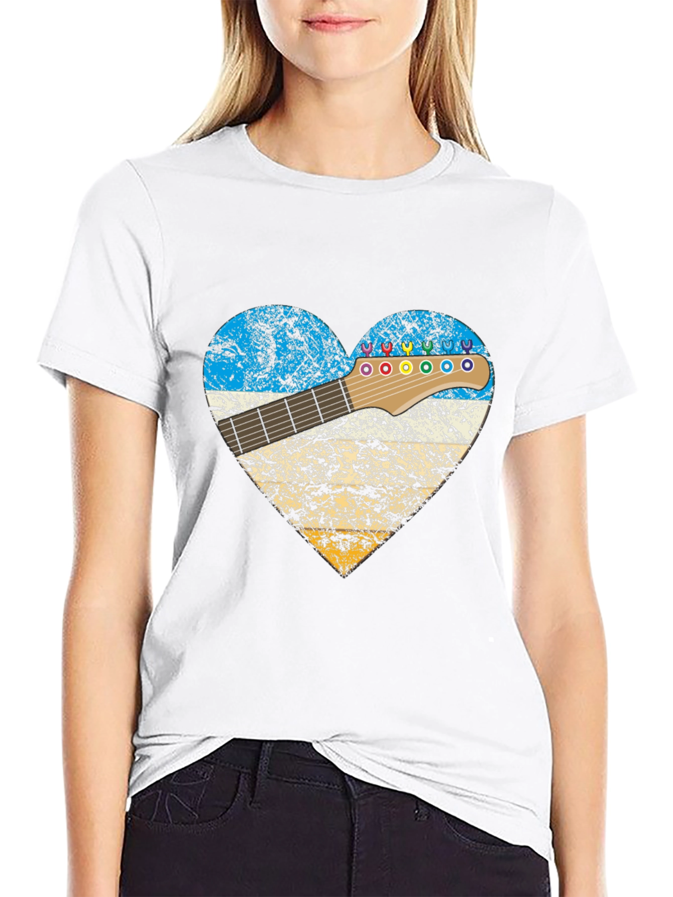 Guitar Heart T-Shirt - Music Lover Tee