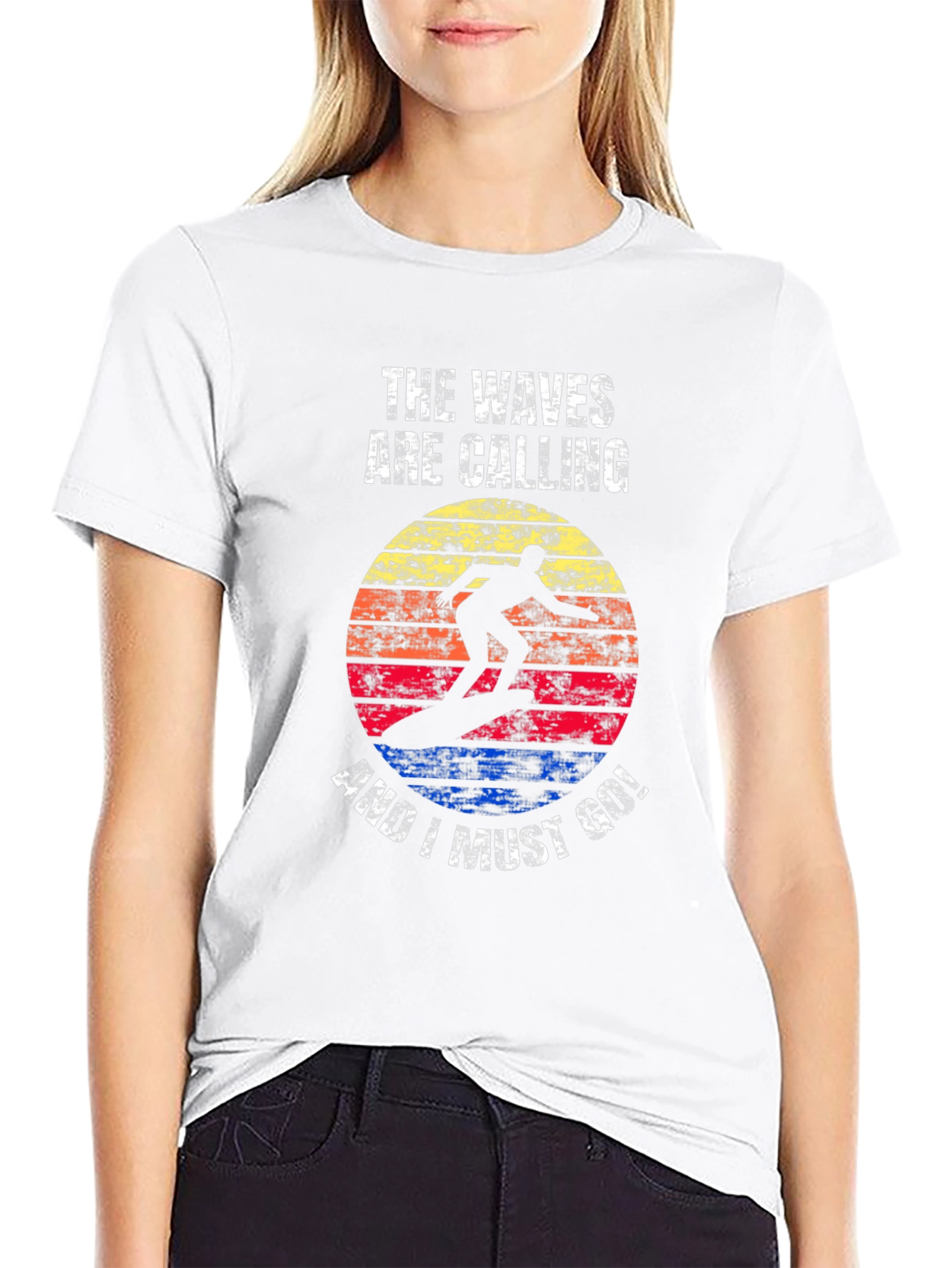 Waves Calling Graphic Tee - Surfer T-Shirt
