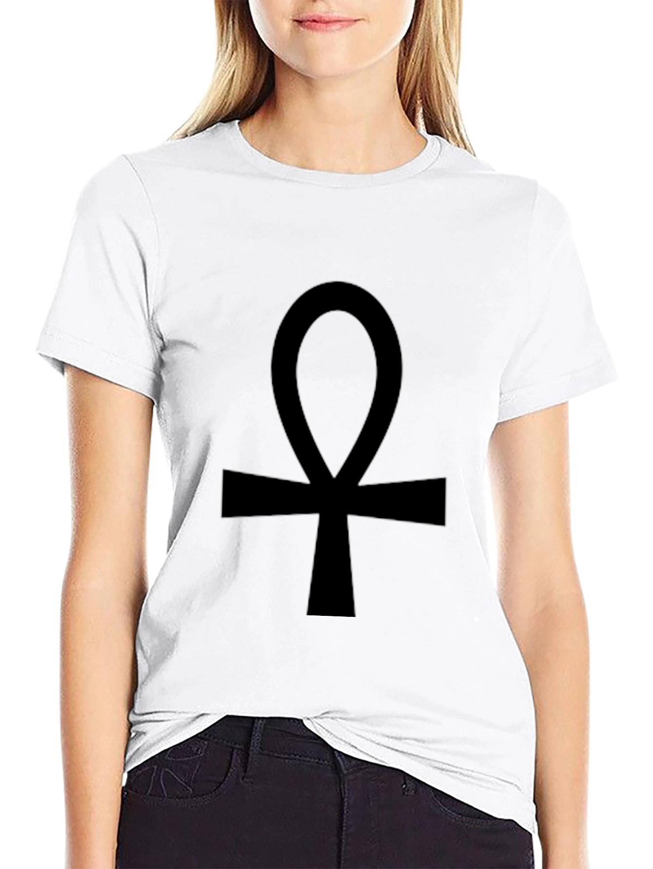 Ankh Symbol Black T-Shirt - Egyptian Key of Life
