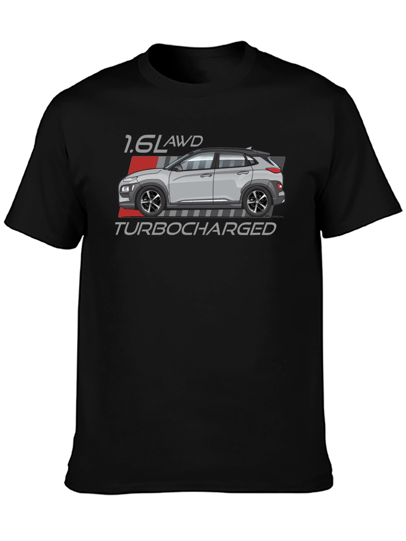 Hyundai Kona 1.6L AWD Turbocharged Black T-Shirt