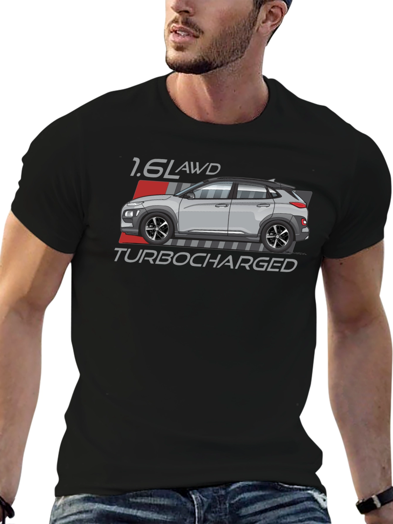 Hyundai Kona 1.6L AWD Turbocharged Black T-Shirt