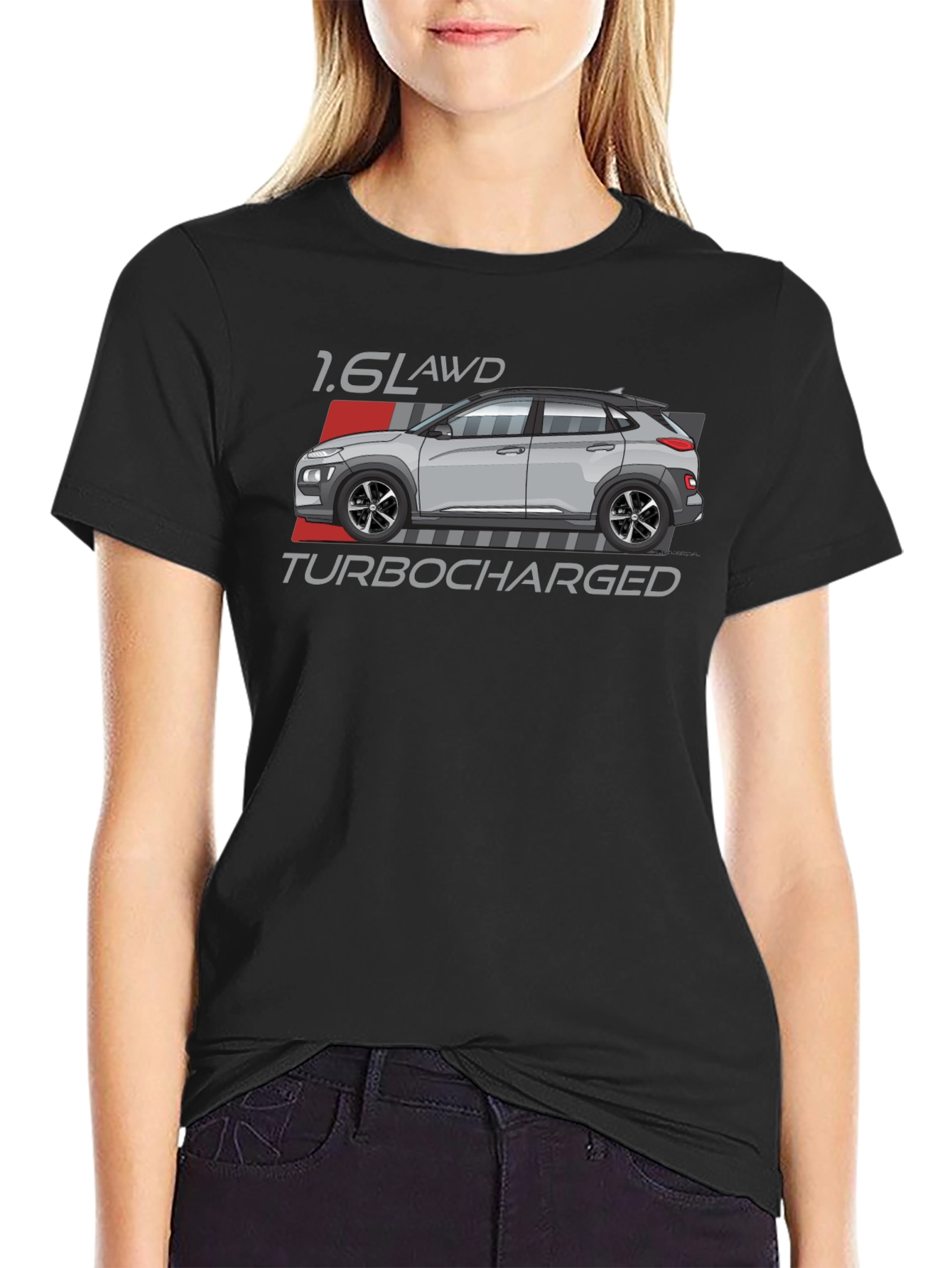 Hyundai Kona 1.6L AWD Turbocharged Black T-Shirt